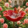 Handcrafted Metal Flower Garden Stake Ground Insert Bee Watering Station  Outdoor Yard Art