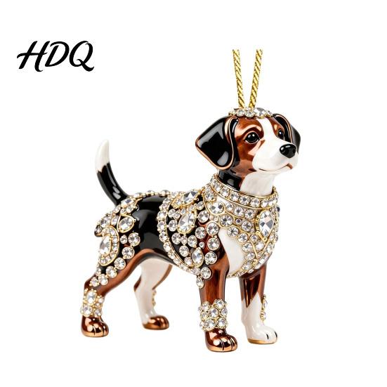 Small Animal Ornaments Christmas Acrylic Ornament Xmas Tree Hanging Decoration Decorative Charms Rhinestone Pendant for Holiday Party Decor