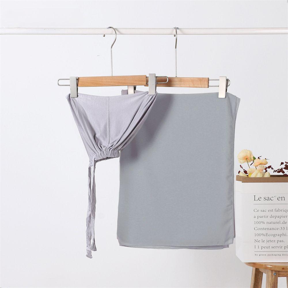 Verstellbare Mütze & Chiffon-Schal Set: Perl-Chiffon-Kopftuch + 2 Sonnenschutz-Baumwollkappen