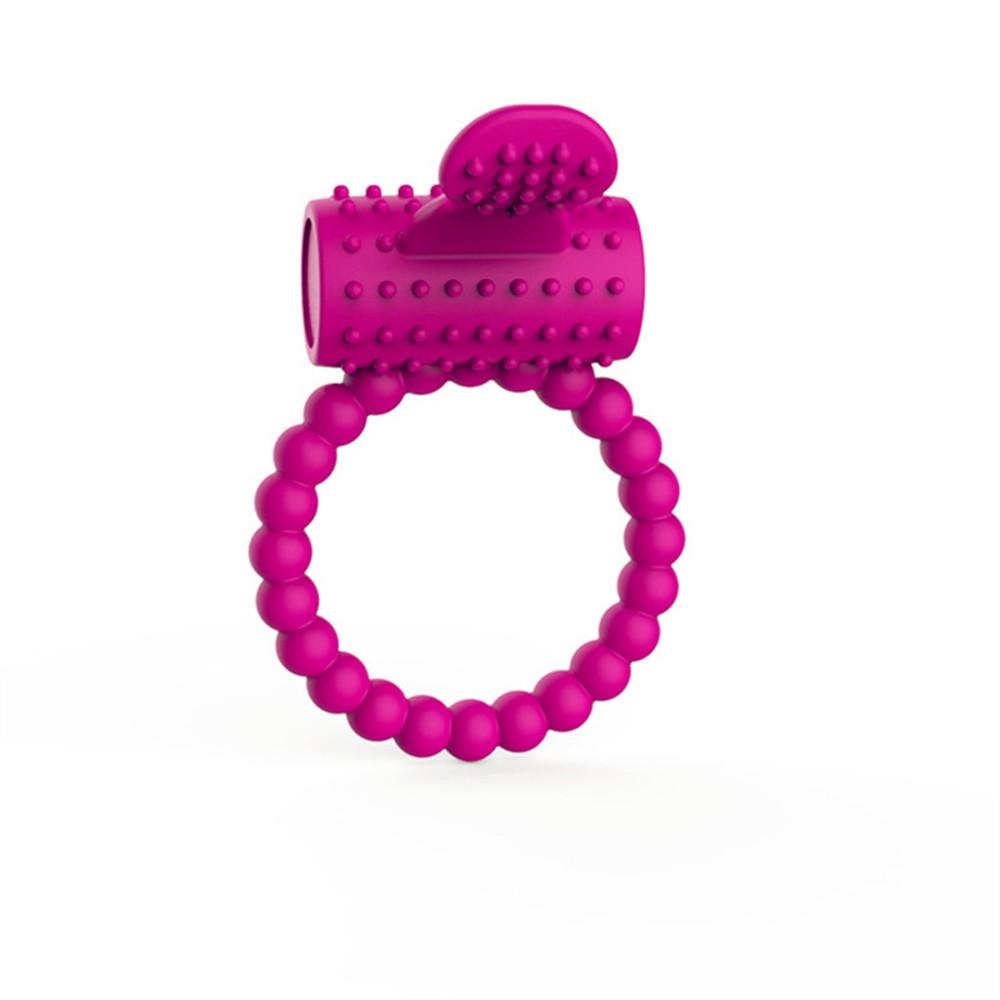 Anneau Fuschia Vibrant Silicone Avec Langue Picot Cor 018 Pnk