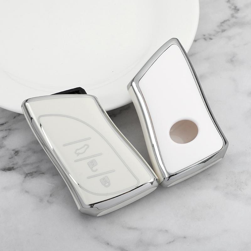 

Чехол для ключей от машины из ТПУ с 3/4 кнопками, чехол для Lexus NX ES UX US RC LX GX IS RX 200 250h 350h LS 450h 260h 300h UX200, аксессуары 3 button key cover белый