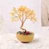 Natural Crystal Crushed Stone Wealth Tree Natural Healing Gemstone Crystal Bonsai Fortune for Good Luck Home Decors