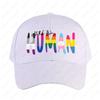 We're All HuUnisex Rainbow Stripes Cap Women Unisex Adult Peaked Hat Fashion Casual Adjustable Printed Baseball Caps Trucker Cap