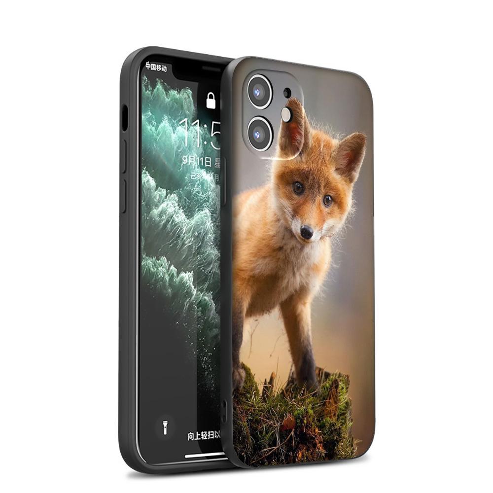 GX110 Kawaii Cute Fox Silikon Soft Case für iPhone 13 12 Mini 11 Pro XS Max XR X 8 7 6 6S Plus 5 5S SE 2020
