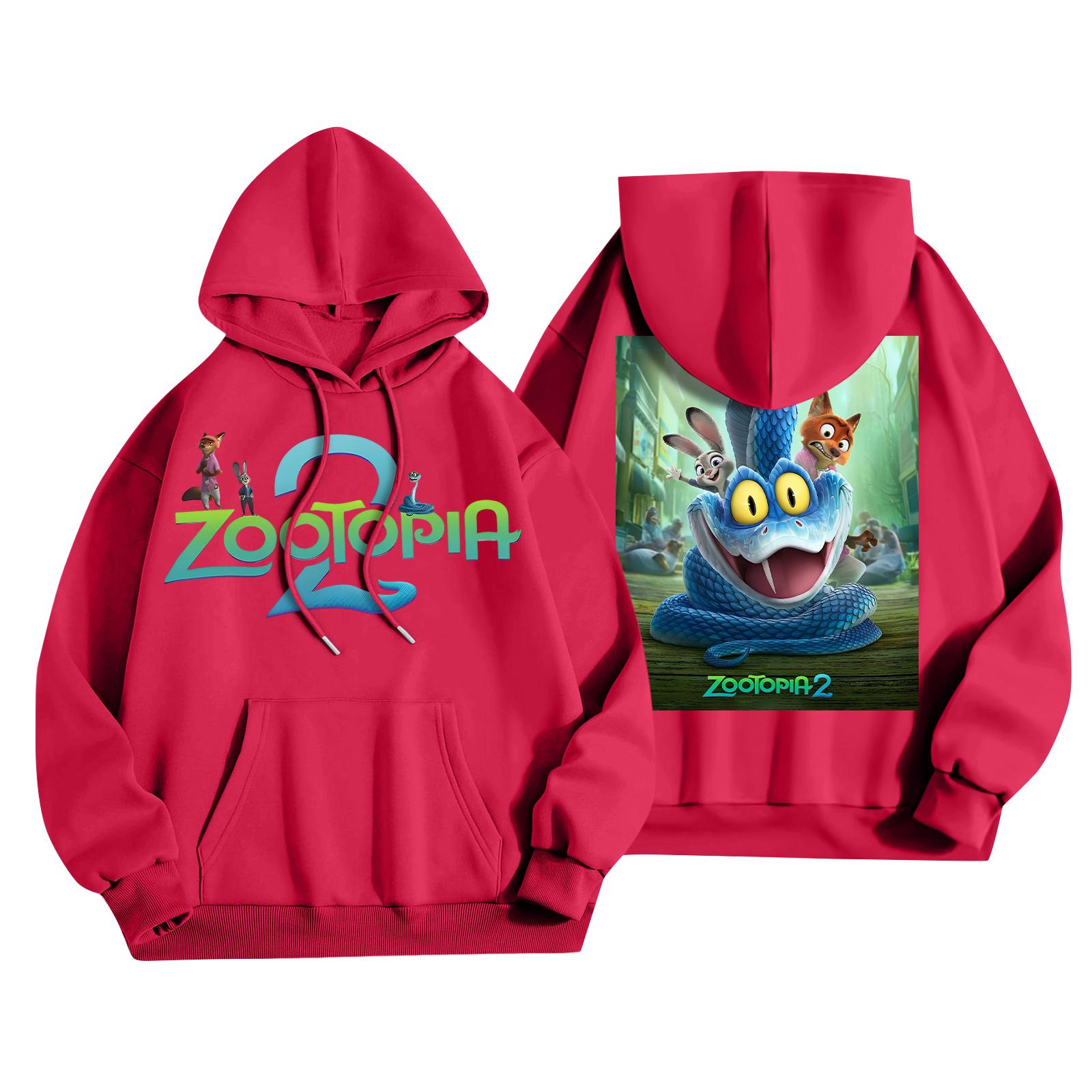 

Женская повседневная модная толстовка с капюшоном и карманами с принтом L красный