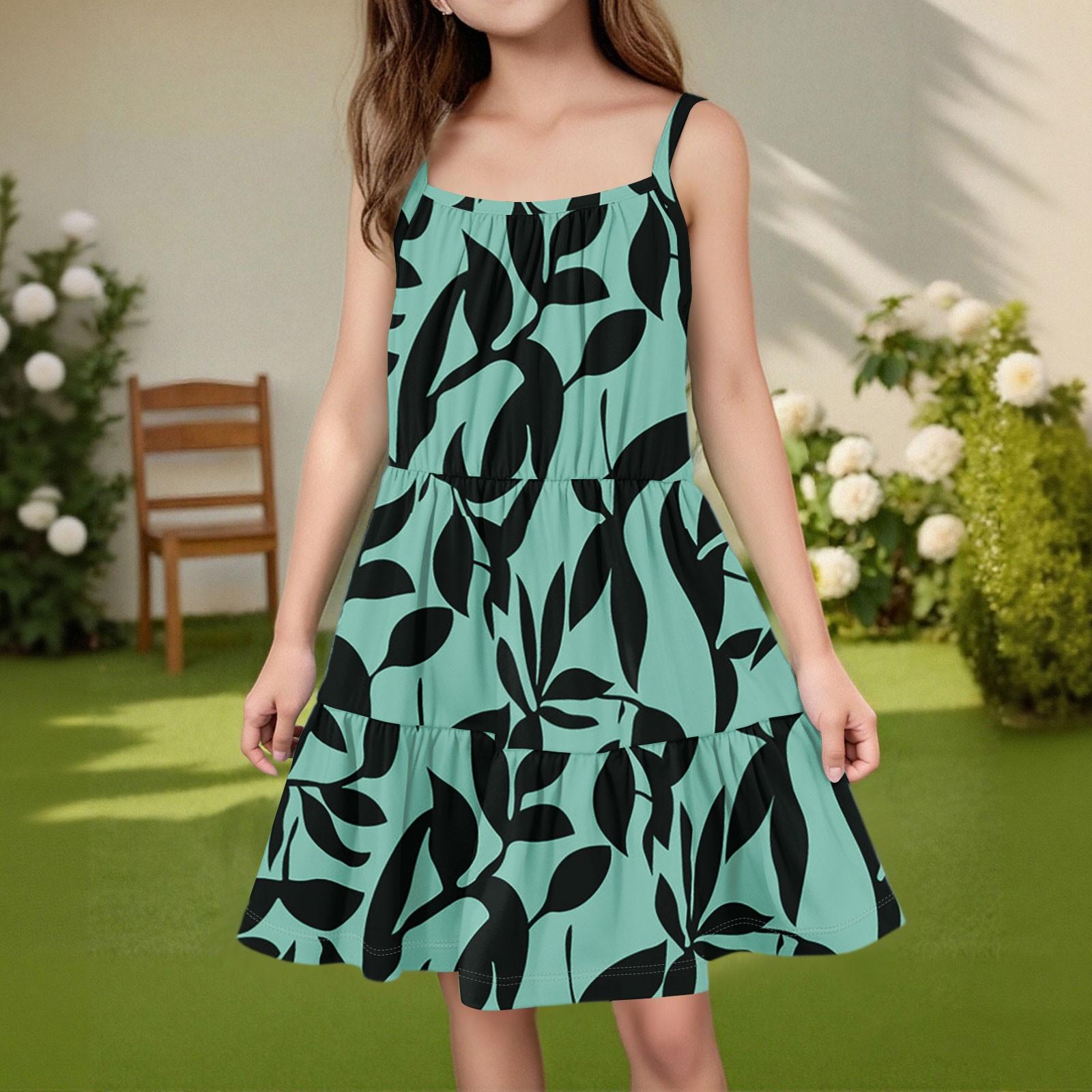 

Детское летнее повседневное модное платье без рукавов с круглым вырезом 110