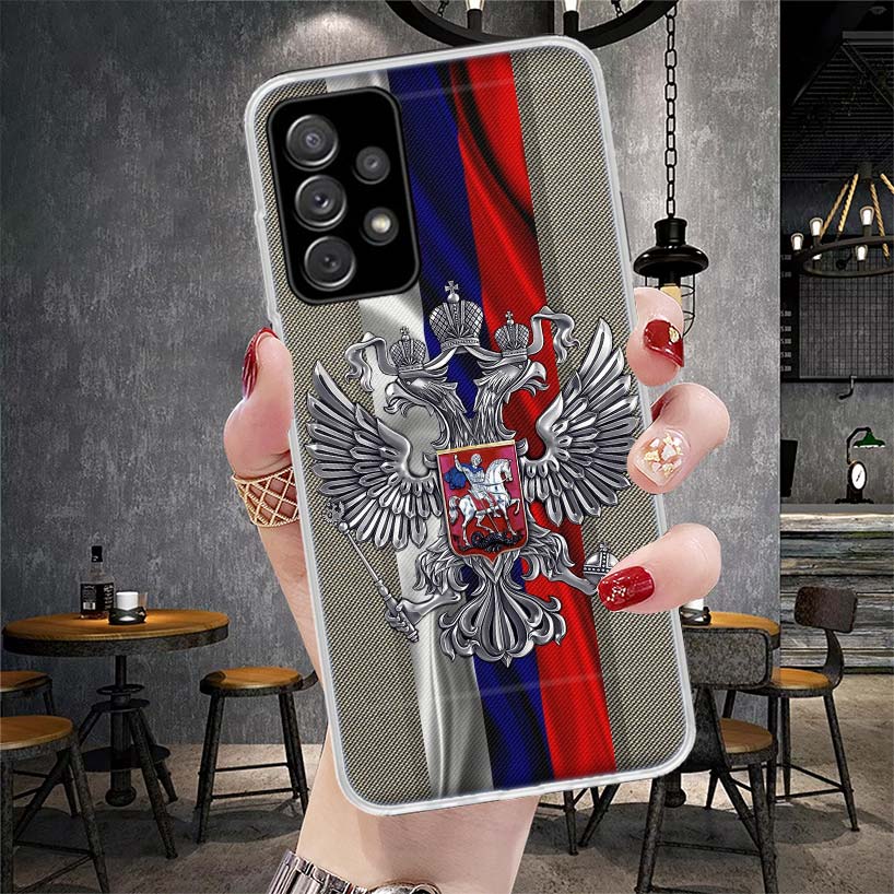 Russia Russian Flags Emblem Soft Phone Case For Samsung Galaxy A12 A22 A32 A52 A72 A02S A51 A50S A71 A70 A31 A20S Note 20 Ultra