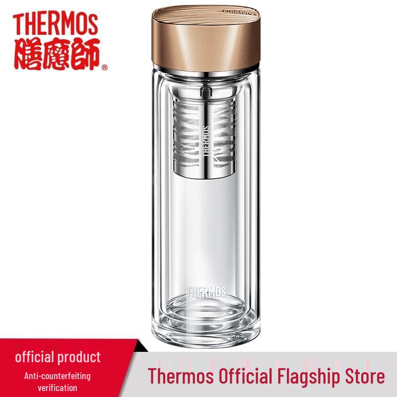 Thermos Double-Wall Glass Tea Infuser Bottle
