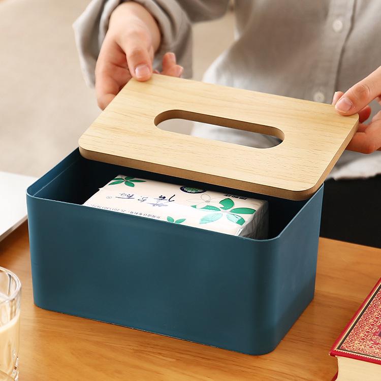 Nordic Wooden Tissue Box: Multifunctional Storage for Living Room & Coffee Table