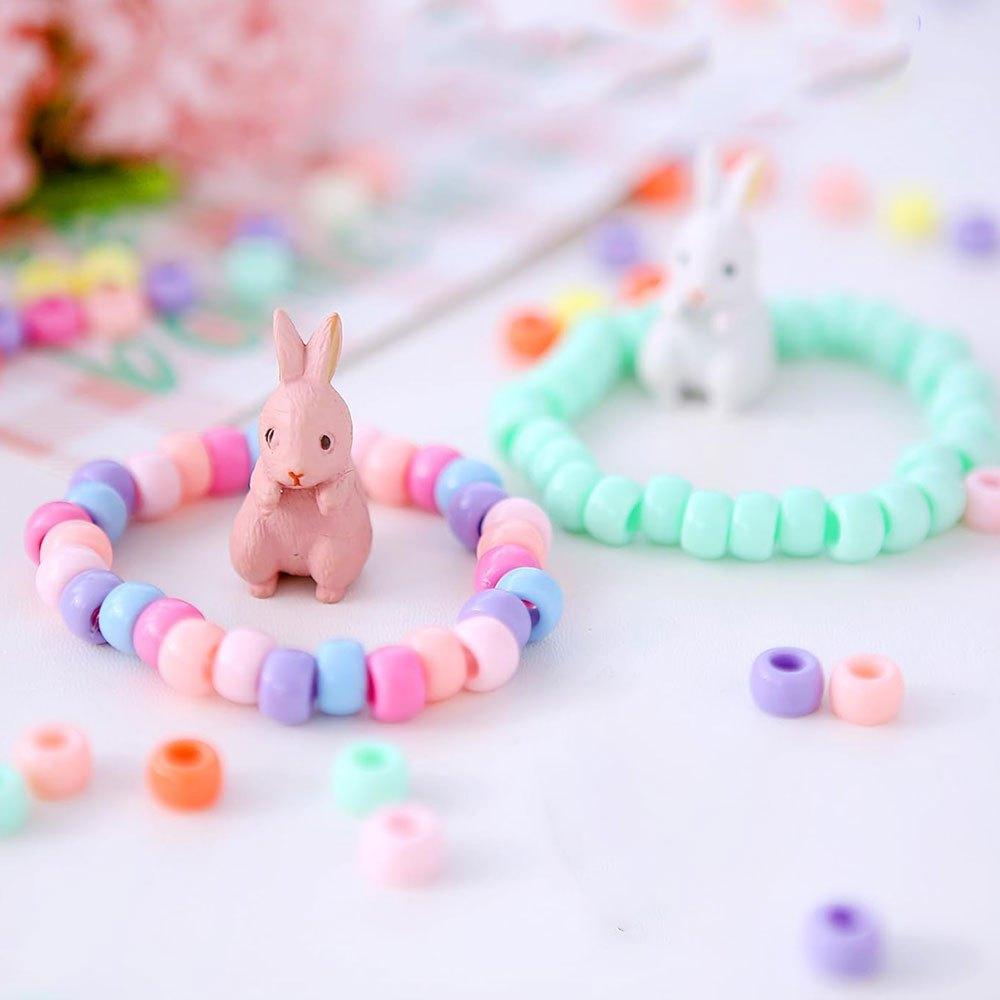 201/600pcs Acrylic Macaron Color Bucket Bead Decorative Bead DIY Bracelet Necklace Earrings Keychain Foot Chain Phone Chain