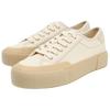 Zara Round Toe Lace-Up Low-Top Sneakers Women Sneakers Light-Beige 5411610002