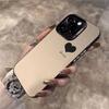 Minimalist Black Heart-shaped Pattern Phone Case Suitable for iPhone 17 16 15 14 13 12 11 Pro/Max/Plus Anti Drop and Shockproof