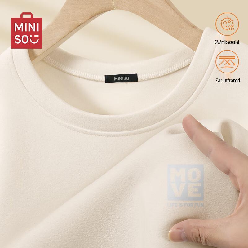 MINISO Men s Thermal Fleece-Lined Long Sleeve Base Layer T-Shirt 3XL