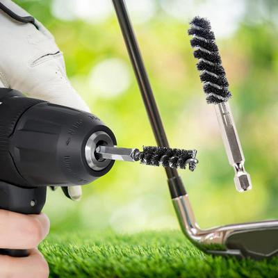 Hlavy golfových holí Hosel kartáč Elektrická vrtačka Drátěný kartáč Šestihranná tyč Kartáč na odstraňování rzi z hlav golfových žehliček Čištění a leštění golfových holí