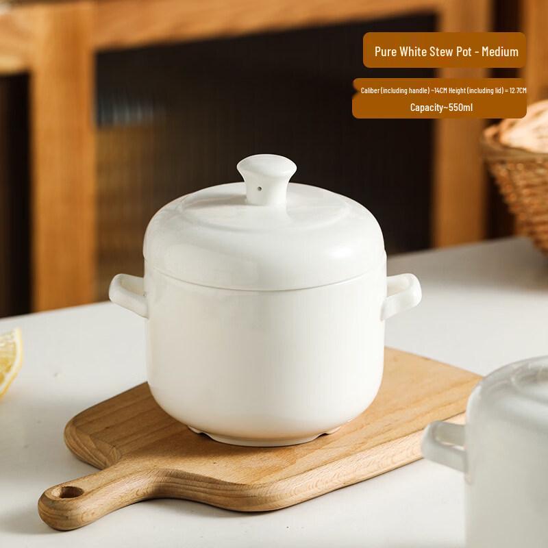 Yingtang Ceramic Double-Lid Stew Pot