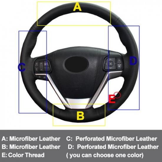DIY Car Steering Wheel Cover For Toyota Sienna 2015- Highlander 2014-