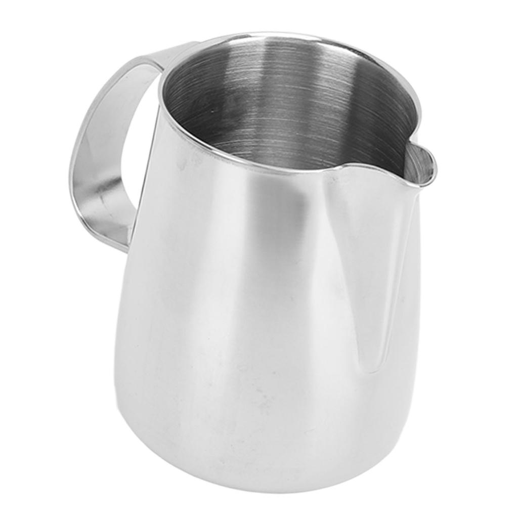 Aufschäumbecher 304 Edelstahl Tropffreier Spitzausguss Integrierter Milchaufschäumbecher Kaffee Dampfgießer 350ml