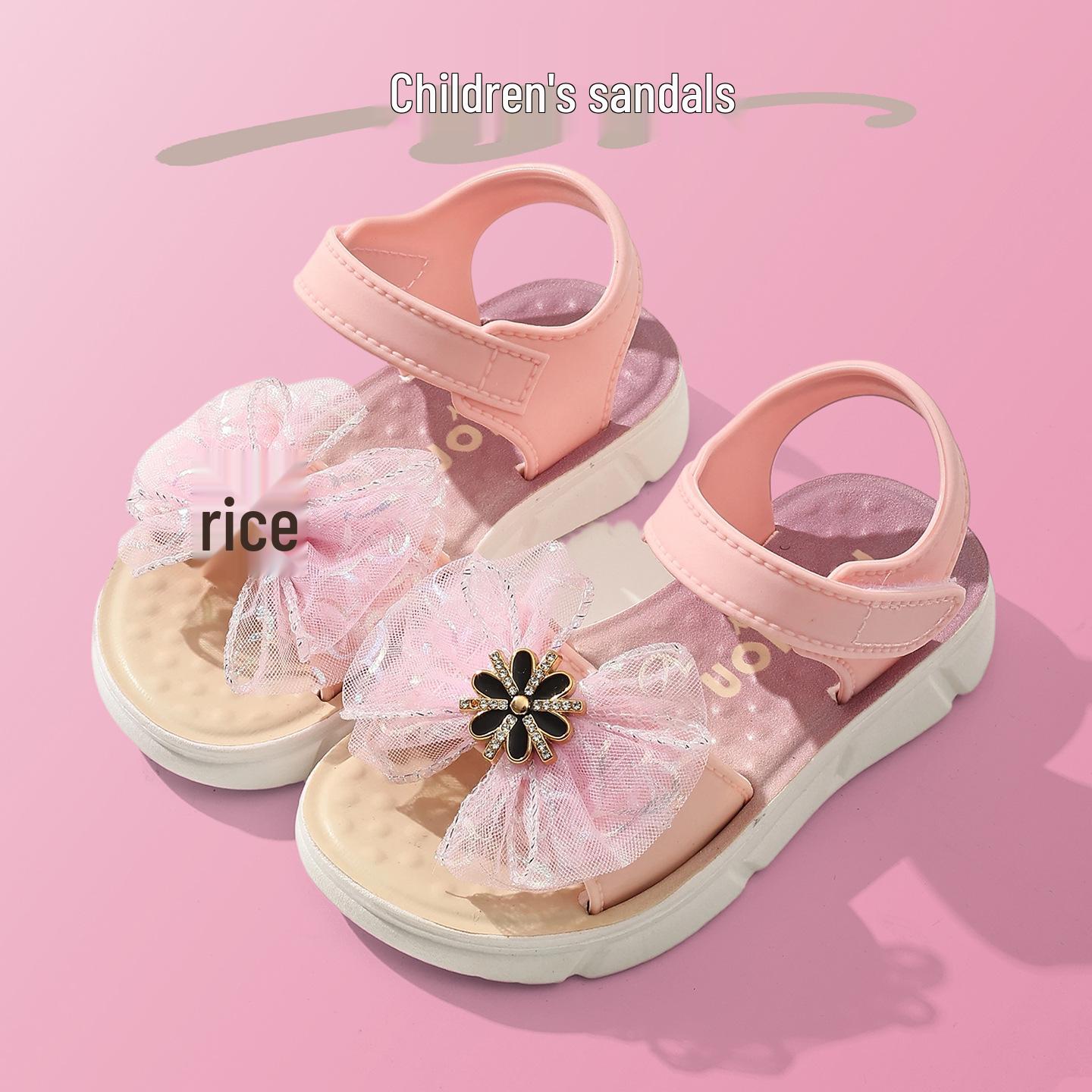 

Summer Non-Slip Soft-Soled Princess Sandals for Girls Size 26, Length 16cm