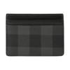 Burberry Check Classic Plaid Logo PU Card Holder Men Accessories Charcoal 81122551