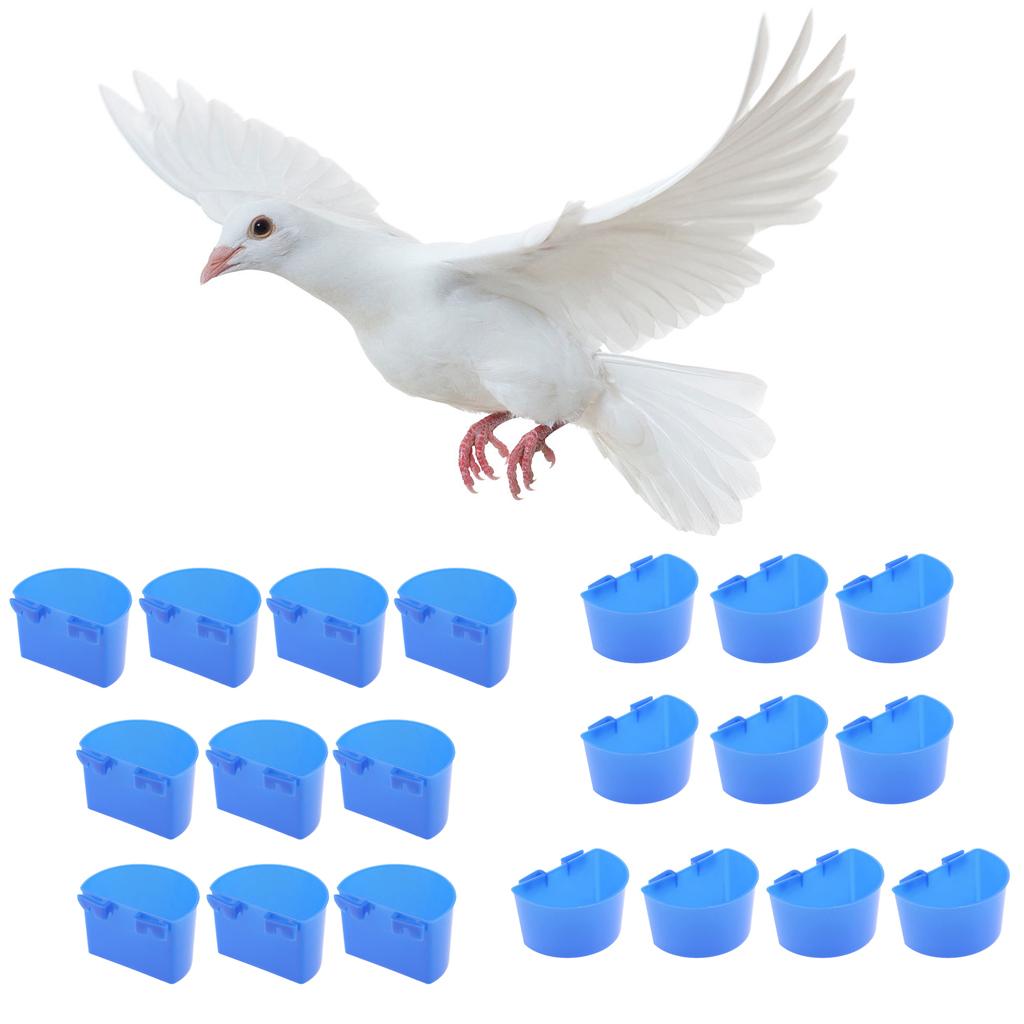 Bird Feeding Bowl Thickened Plastic Feeder Tray Water Food Container for Parrot Cage Birds