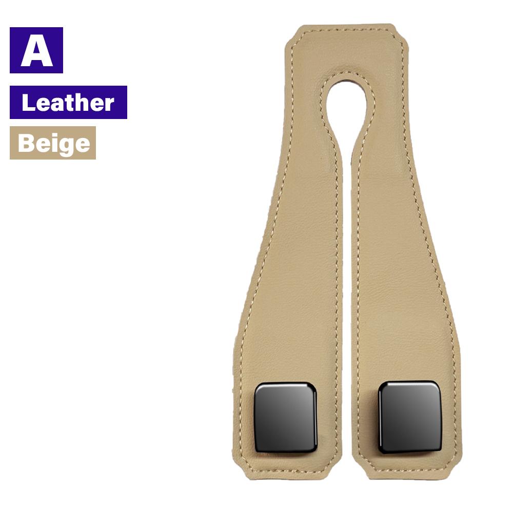 Cârlig universal pentru tetieră pentru mașină, din piele de căprioară premium, pentru agățat pentru scaunul din spate, cârlig dublu, 20 kg, suport mare, din aliaj, accesorii pentru instrumente.