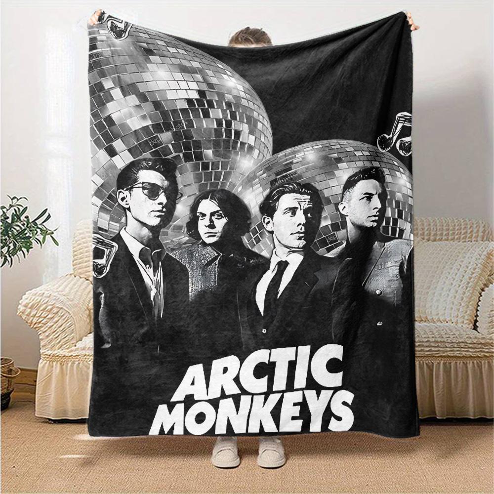 Arctic Monkeys Disco Ball Flannel Blanket Super Soft Warm Cozy Blanket For Sofa Bed Office Travel Allseason Home Decor Gift