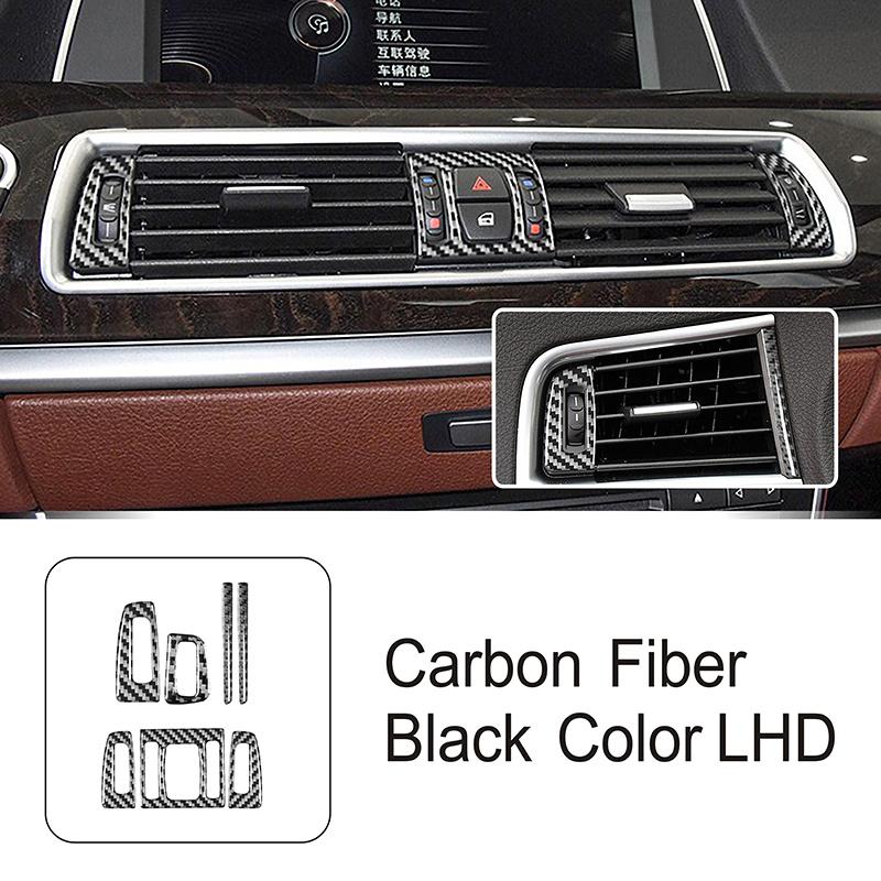 Decoración de Marco de Palanca de Cambios de Fibra de Carbono Para BMW Serie 5 GT F07 2010-2017 Estilo de Coche Cubierta de Botones Elevacristales