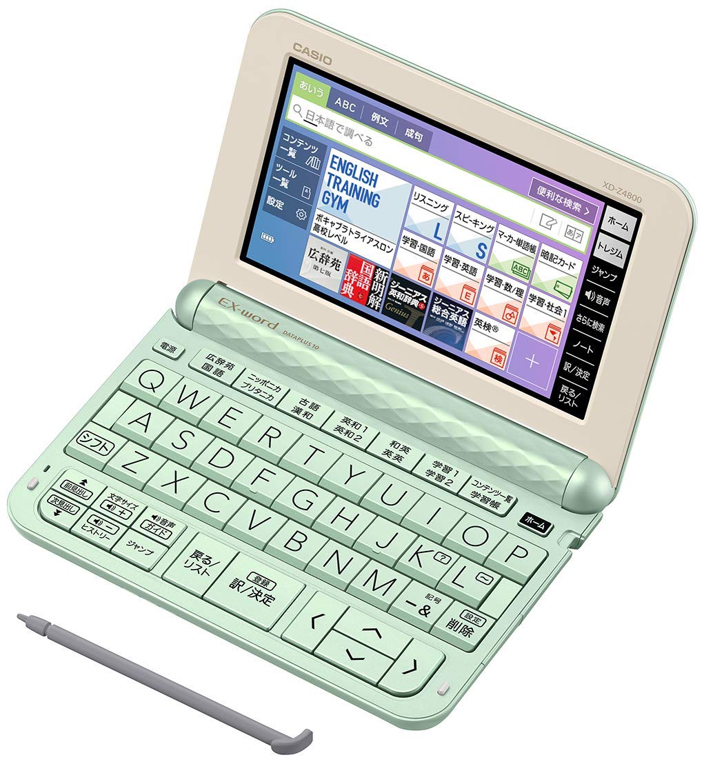 

Casio Ex-word Electronic Dictionary for High School Students (XD-Z4800GN) Green, 209 Contents