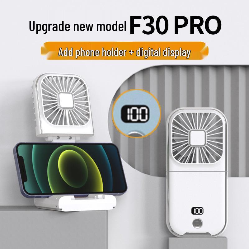 

Портативный мини-вентилятор с нанесением логотипа: Ручной, настольный и шейный вентилятор 3-в-1 со встроенным аккумулятором. 3000mAh