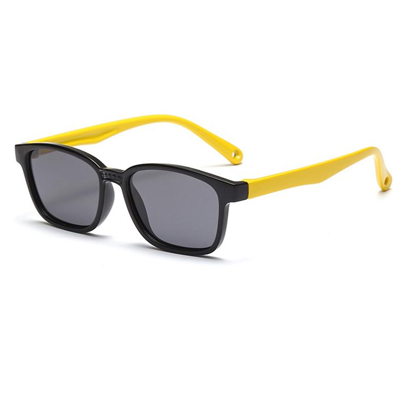 New Retro Frame Eye Protection And Sunshade Outdoor Uv Silicone Polarized Children's Sunglasses 2101