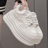Women 7CM Platform Sneakers Simple Design Shoes Lace Up Casual Comfortable Shoes Trend Female Outdoor High Quality Sneaker 35-40