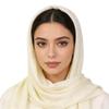 High-Quality Ethnic Style Pressed Wrinkle Square Scarf - Solid Pure Color