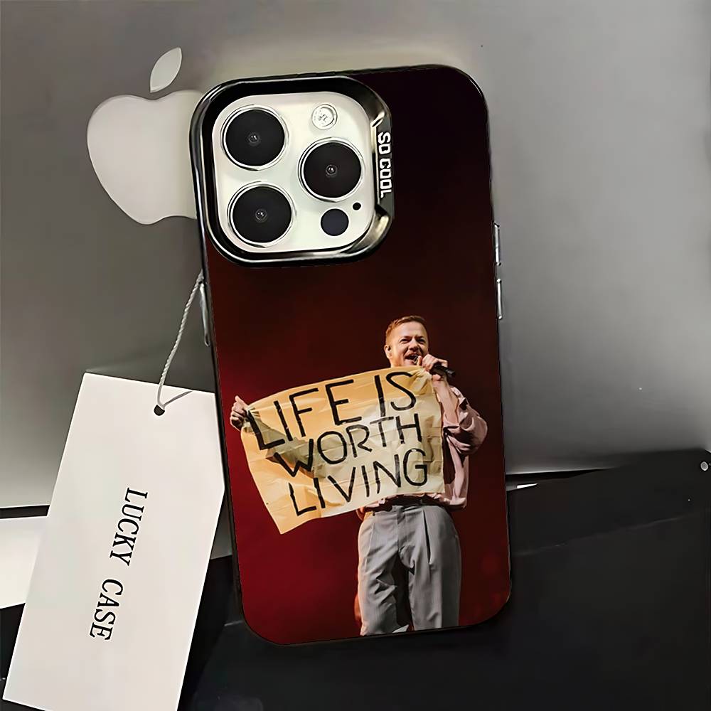 I-Imagine Band Dragons Phone Case For iPhone 16,15,14,13,12,11,Pro,XS,Max,Plus,Mini,SE Black Candy Matte Shockproof Cover