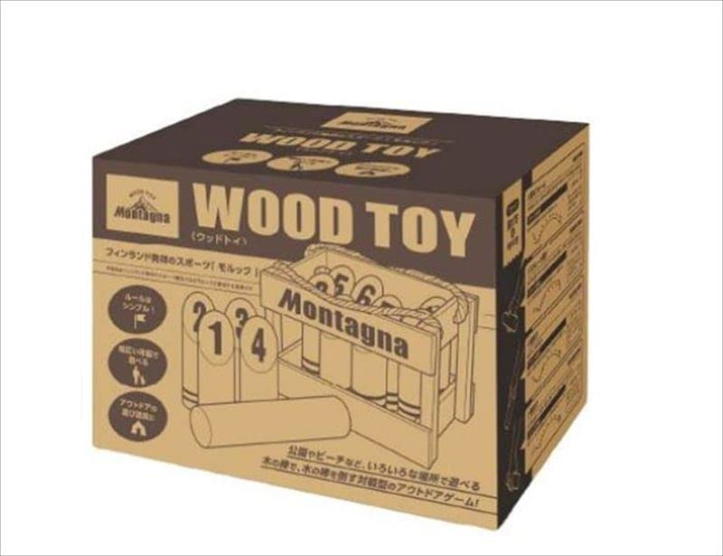 HAC3208 Wood Toy ~Play Equipment Used In the Finnish Sport [Morukku]~ A Competitive Outdoor Game That Anyone Can Enjoy [Montagna] Clear