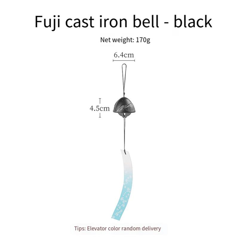 Black Japanese Wind Chime Southern Cast Iron Rock Wind Chime Beautiful Home Charm Chime Durable