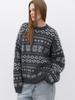 ATELIER NAIN (T-7148)Snow Flakes Knit Pullover