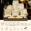 Jingdezhen High-Temperature Ceramic Bowl & Plate Set - Premium Underglaze Color, Chinese Light Luxury Gift with Chopsticks