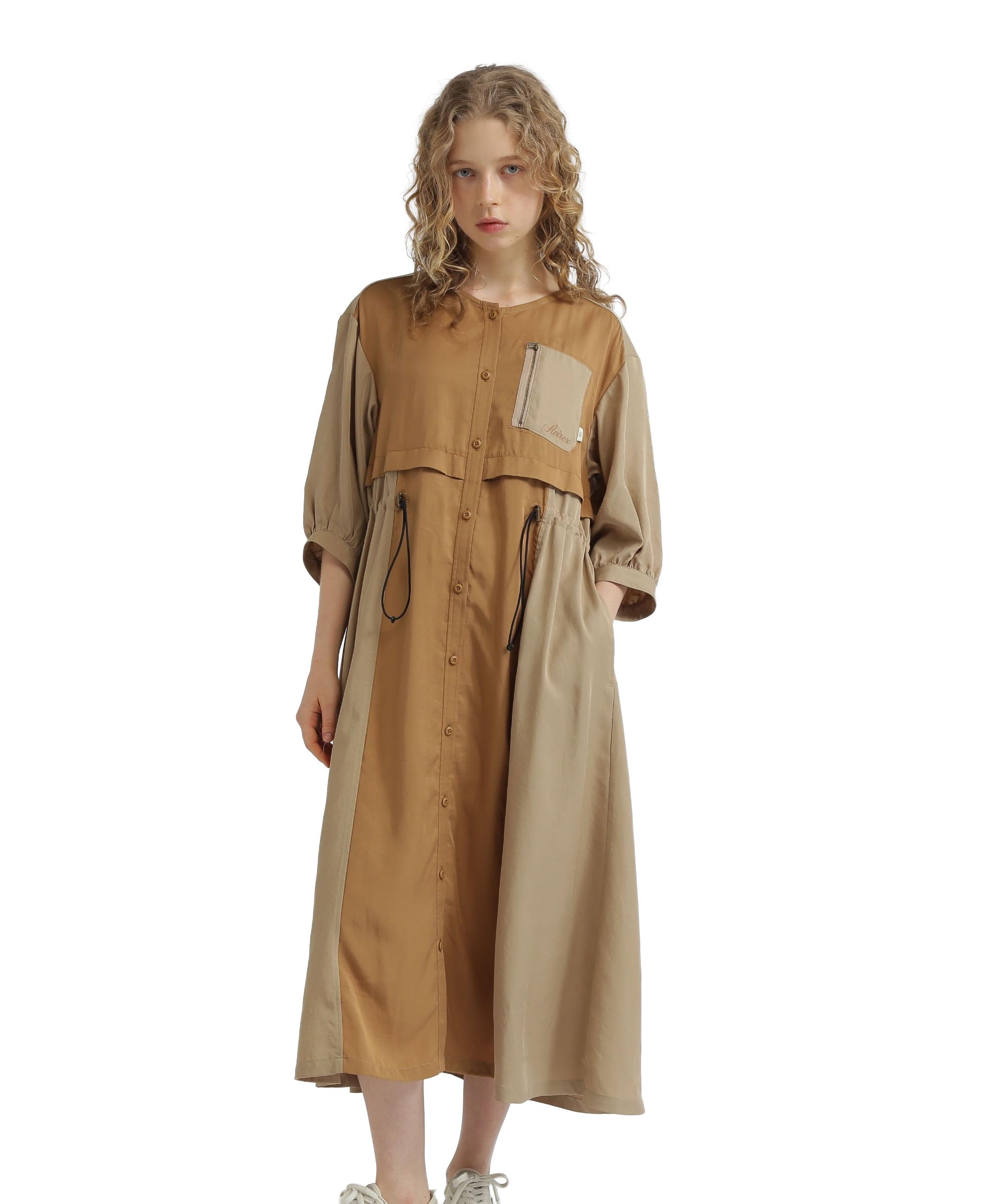 AVIREX COLOR SCHEME LONG SHIRTS beige