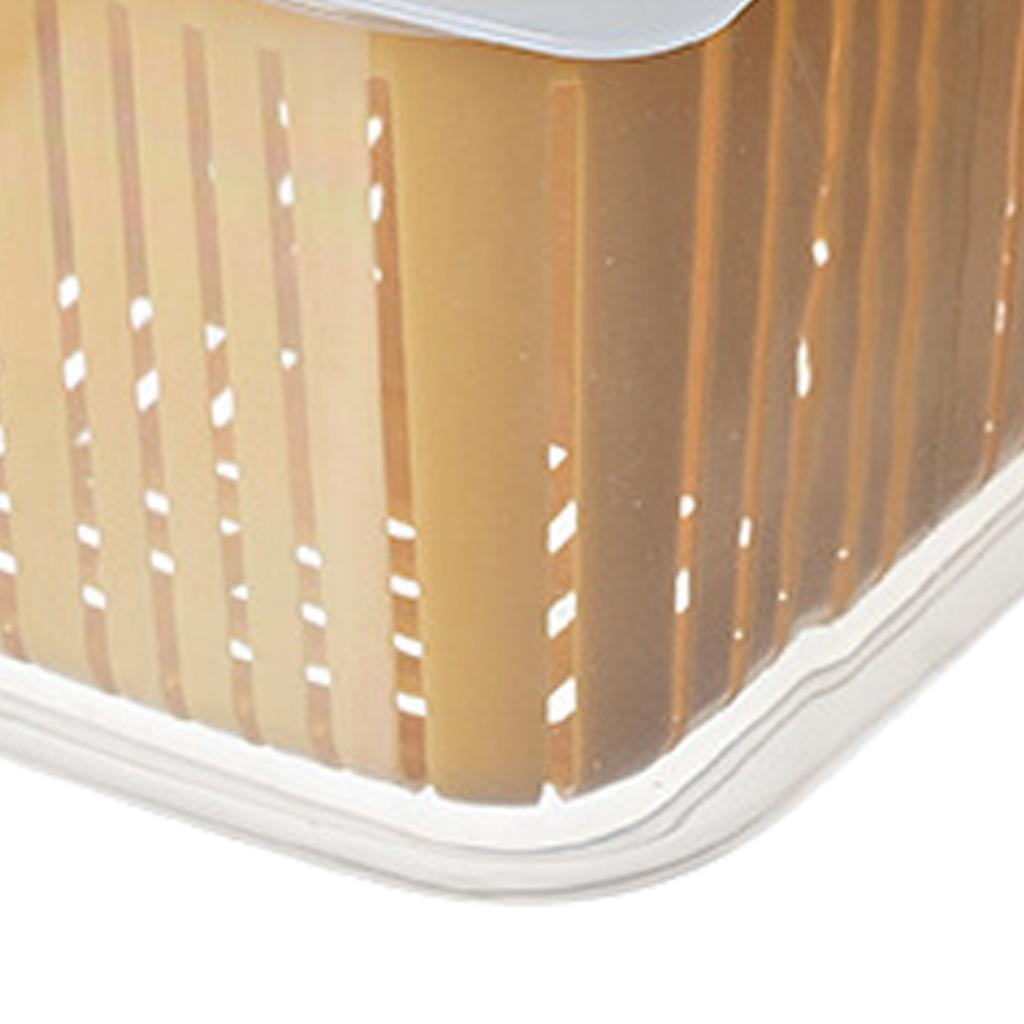 Kitchen Produce Vegetable Fruit Storage Container 2 Compartments Fridge Storage Organizer for Onion
