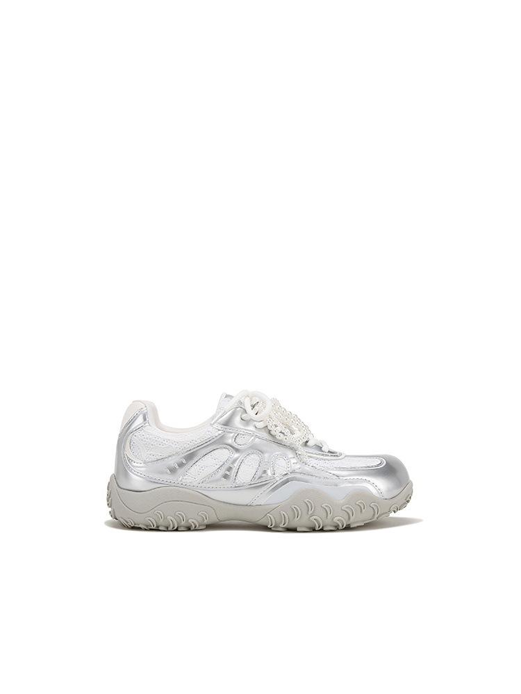 [Su Yinyin] The new color is here~ The inner height of the crescent moon is increased, lace pearl casual moral training shoes, women's Forrest Gump s