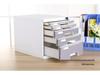 4-Drawer Lockable Plastic Office File Cabinet, Thickened Storage Box