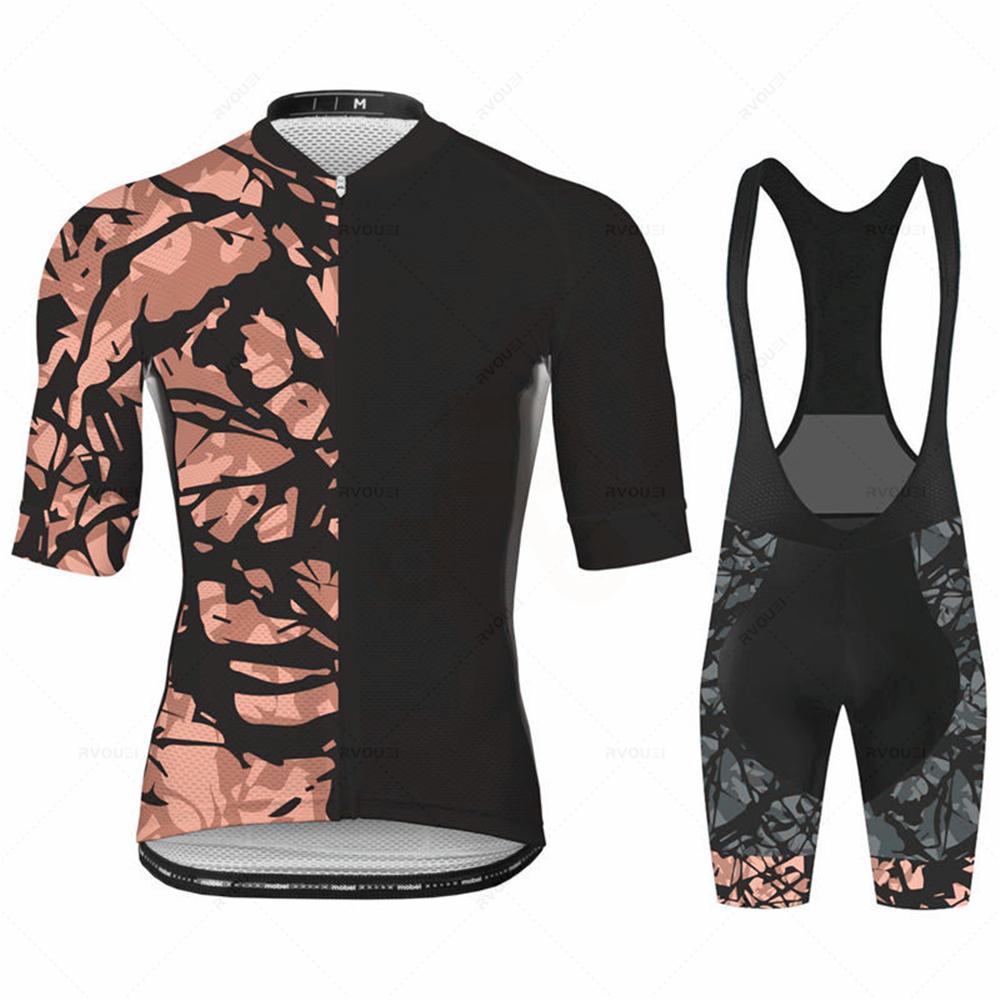 Summer Breathable 2025 Pro Cycling Jersey Set Sportswear Bike Clothing Road Suit Bicycle Bib Shorts Maillot Ropa Ciclismo Hombre