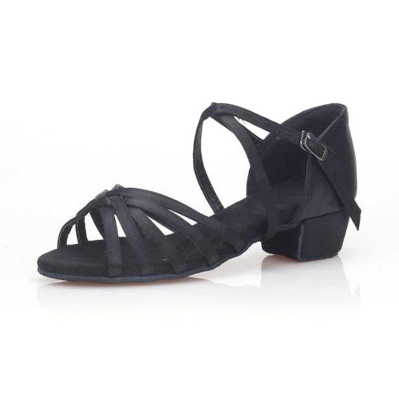 Satin Children Dancing Shoes Kids Latin Salsa Tango Ballroom Dance Shoes 3cm Low Heels Women's Girls Zapatos Baile Mujer