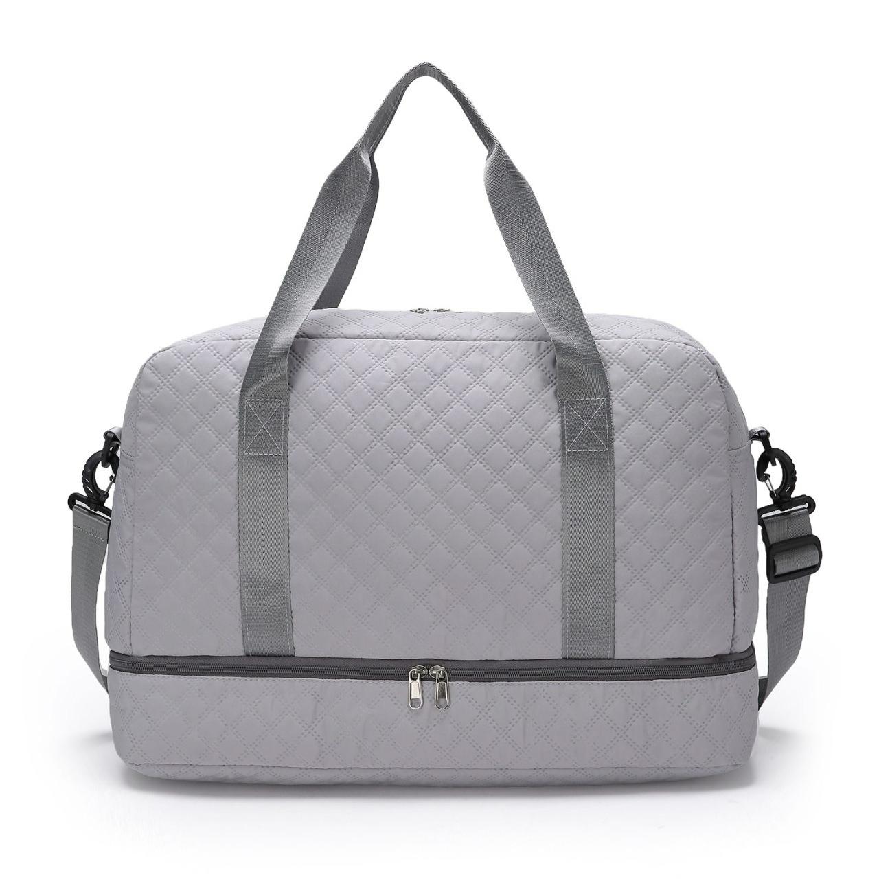 

Large Capacity Storage Travel Bag Gym Bag Portable Short-distance Travel Wholesale Leisure Sports Yoga Duffel Bag серый