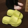 Fashion Summer EVA Platform Slippers Woman High Increase Shoes Bathroom Slides Antiskid Muffin Sandals Femme Slip On Pantuflas Flipflops