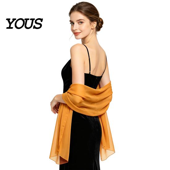 Comoda Coperta per Eventi Speciali Sciarpe e Coprispalle da Donna Abiti da Sera, Foulard da Matrimonio Trasparente Sposa, Sciarpa in Chiffon Morbida Abito Formale Donna, Elegante