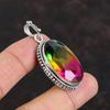 Faceted Multi Tourmaline Pendant Genuine Gemstone Jewelry 925 Sterling Silver Pendant Multi Tourmaline Jewelry Handmade Pendant Gift For Him
