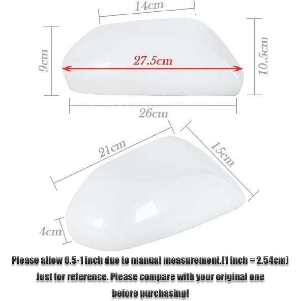 For Toyota Camry V70 8th 2018-2021 Rearview Mirror Cover Lid Car Wing Door Side Cap Shell Left Pearl white