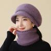 Hat Female Winter Warm Rabbit Hair Beret Cold Protective Ear Wool Hat In The Elderly Hat