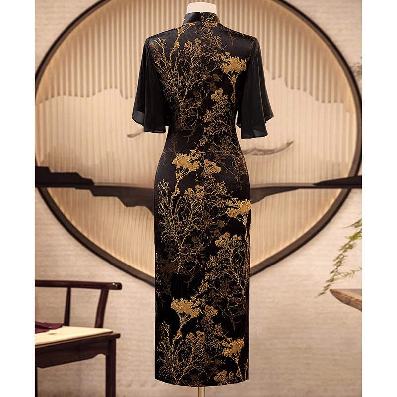 New Chinese Style Stand-Collar Cheongsam Dress